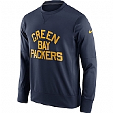 Men's Green Bay Packers Nike Navy Circuit Alternate Sideline Performance Sweatshirt,baseball caps,new era cap wholesale,wholesale hats